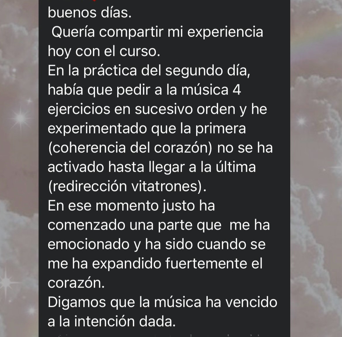 TESTIMONIO KUNDALINI